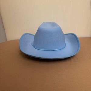 Collect Present Blue Felt Cowboy Cowgirl Hat Adult Sizes Costume Accessory